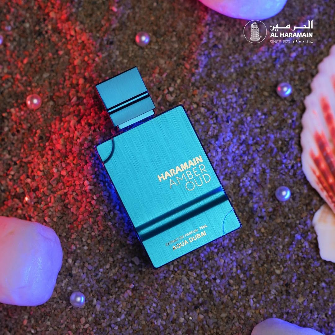 AMBER OUD AQUA DUBAI BY AL HARAMAIN - EXTRAIT DE PARFUM FOR UNISEX, 2.5 OZ/ 75ML