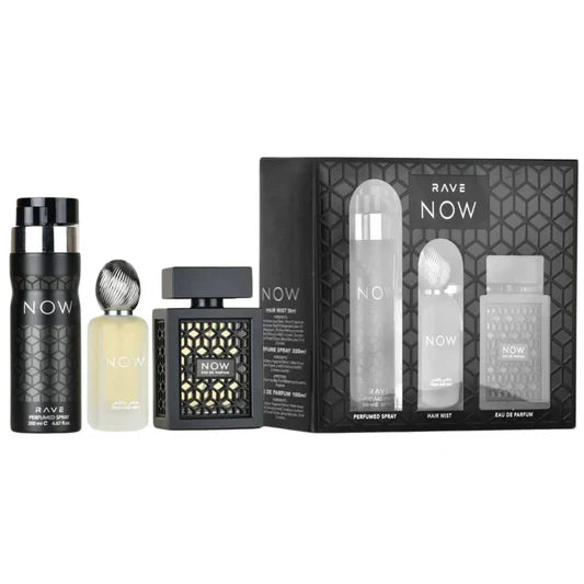 GIFT SETS RAVE NOW BY LATTAFA (3PCS) - EAU DE PARFUM FOR MEN, 3.4 OZ / 100ML