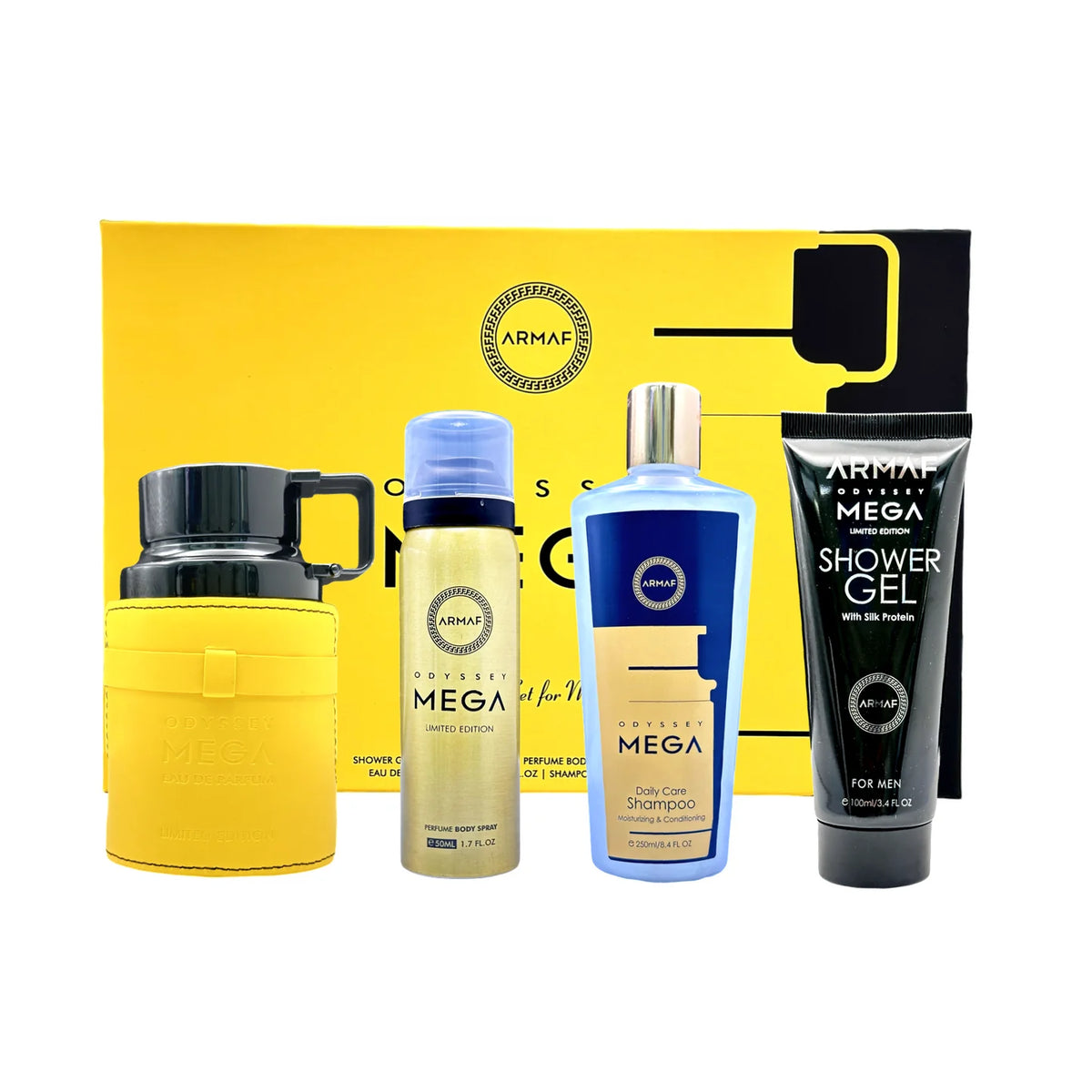 GIFT SETS ODYSSEY MEGA BY ARMAF - EAU DE PARFUM FOR MEN (4 PCS) 3.4OZ / 100ML