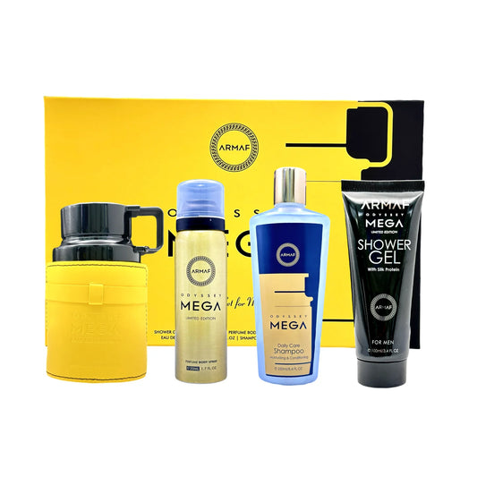 GIFT SETS ODYSSEY MEGA BY ARMAF - EAU DE PARFUM FOR MEN (4 PCS) 3.4OZ / 100ML