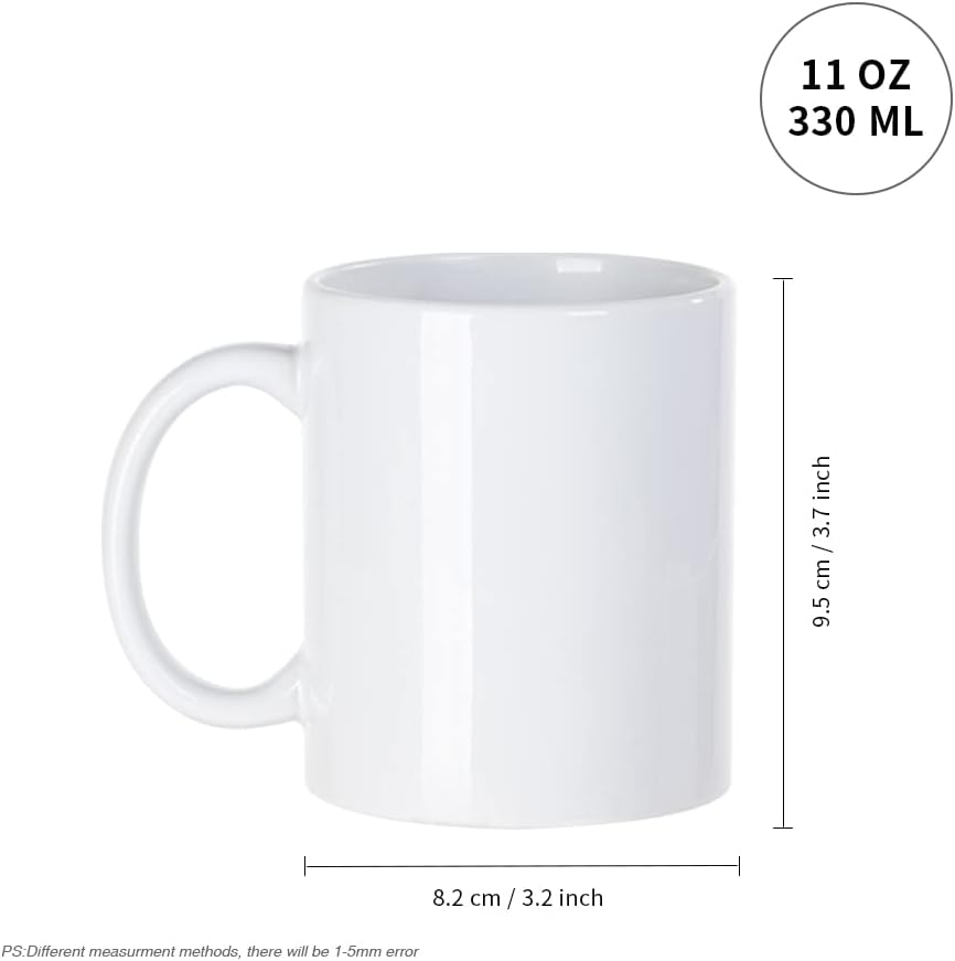 Taza de Sublimación Blanca de 11 oz
