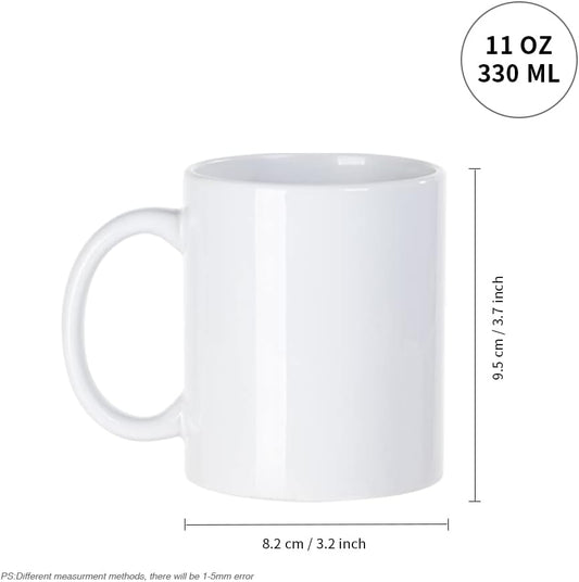 Taza de Sublimación Blanca de 11 oz