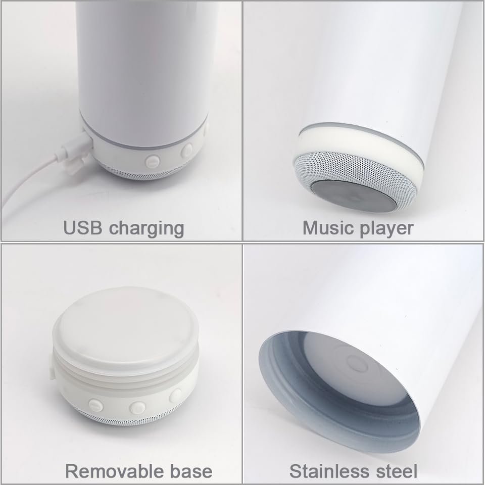 Vaso de Sublimación de 20 oz con Altavoz Integrado