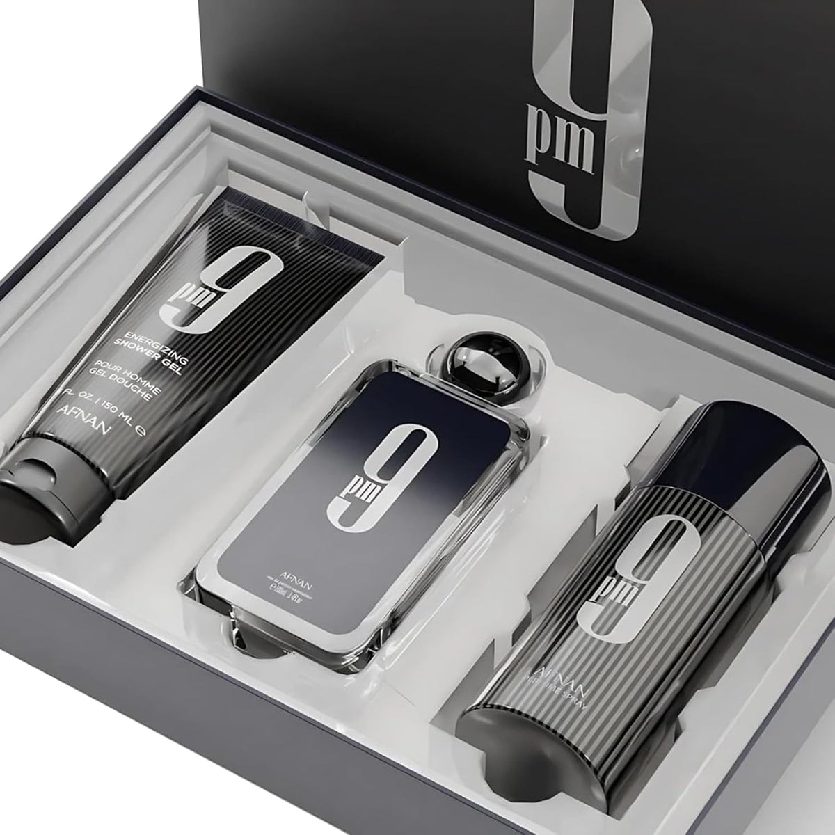 GIFT SETS 9PM BY AFNAN - EAU DE PARFUM FOR MEN (3 PCS) 3.4OZ / 100ML