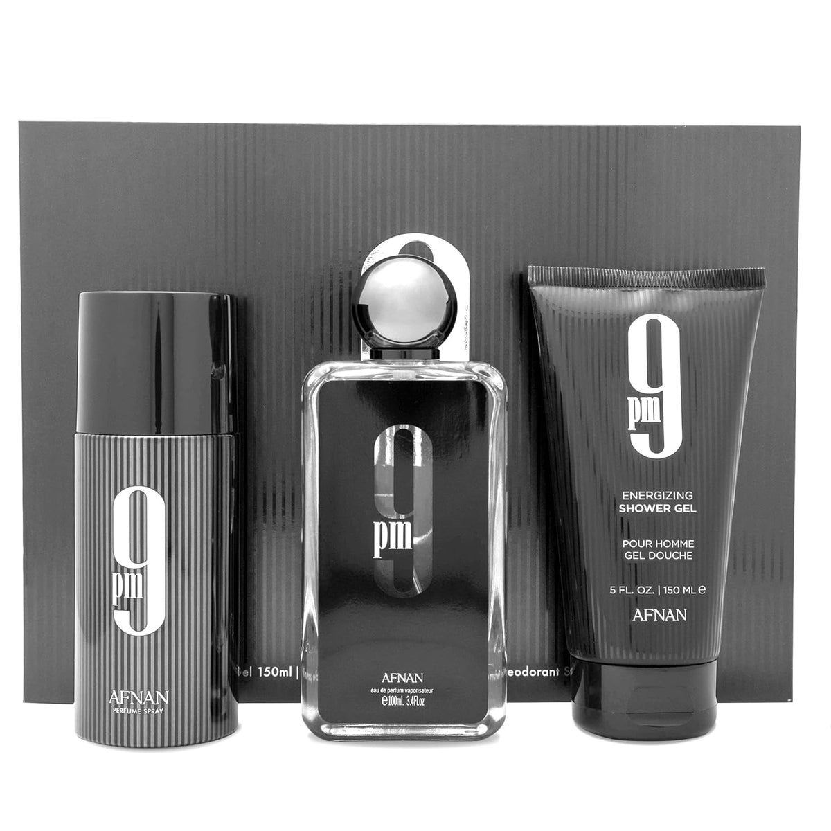GIFT SETS 9PM BY AFNAN - EAU DE PARFUM FOR MEN (3 PCS) 3.4OZ / 100ML