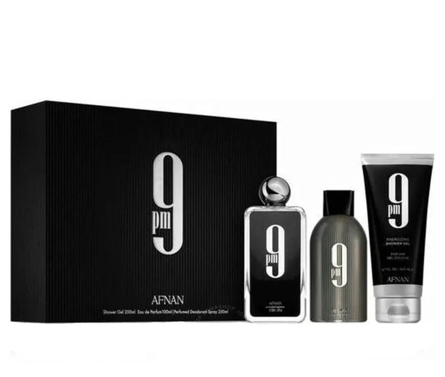 GIFT SETS 9PM BY AFNAN - EAU DE PARFUM FOR MEN (3 PCS) 3.4OZ / 100ML