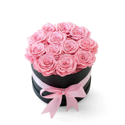 CAJA REDONDA - ROSAS PRESERVADAS