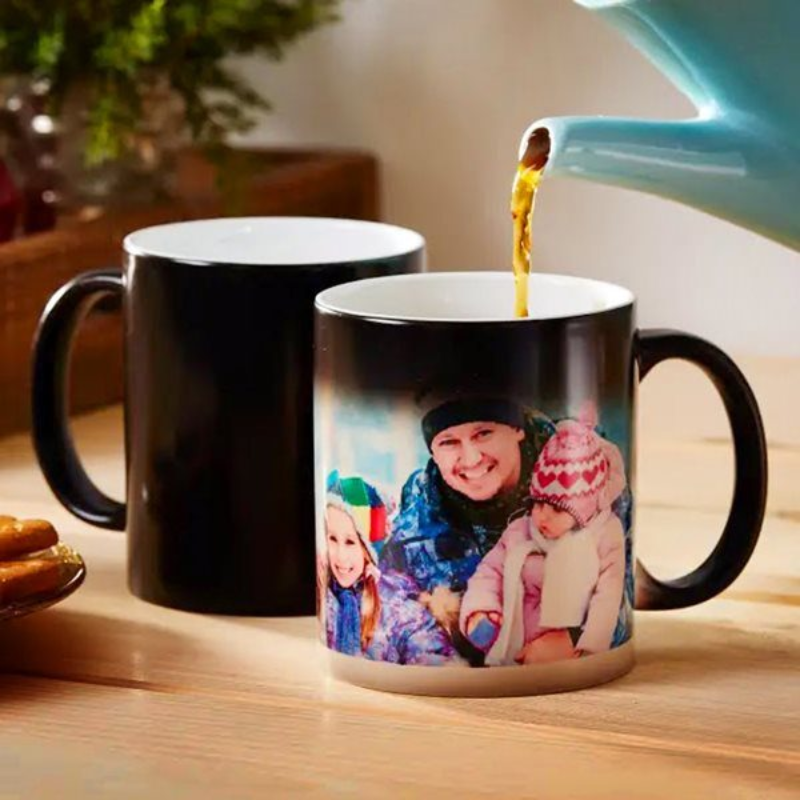 Taza Mágica Negra para Sublimación de 11 oz