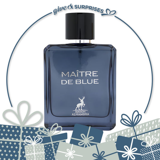 MAITRE DE BLUE BY MAISON ALHAMBRA - EAU DE PARFUM FOR MEN 3.4OZ / 100ML