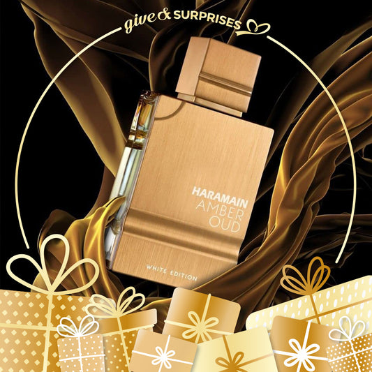 AMBER OUD WHITE BY AL HARAMAIN  - EAU DE PARFUM FOR UNISEX, 3.4OZ / 100ML