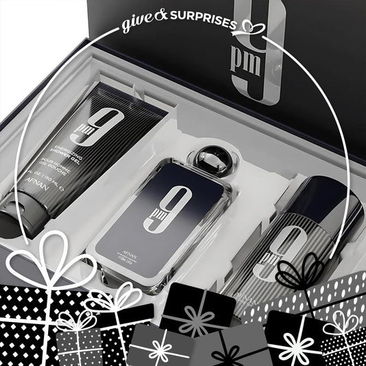 GIFT SETS 9PM BY AFNAN - EAU DE PARFUM FOR MEN (3 PCS) 3.4OZ / 100ML